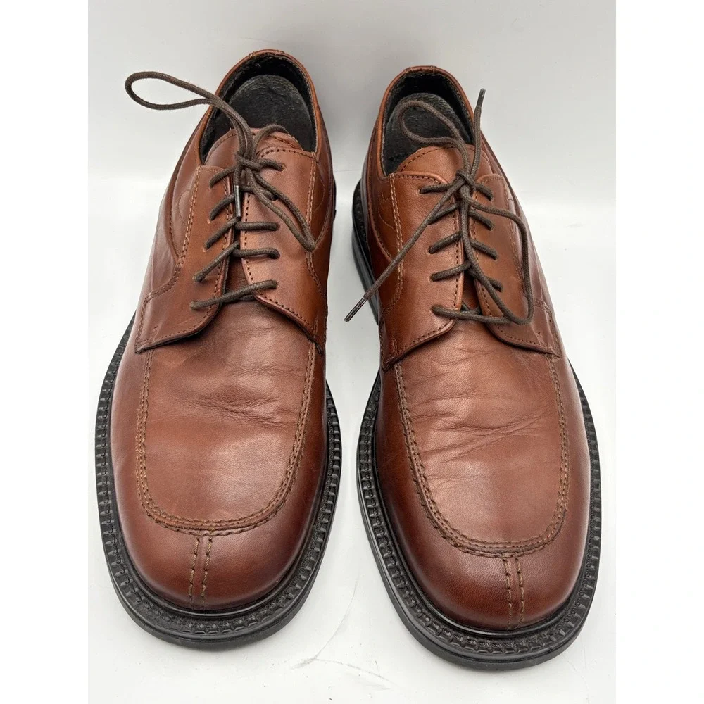 Alfani Men's Brown Leather Split-Toe Derby Oxford Dress Shoes Size 9.5